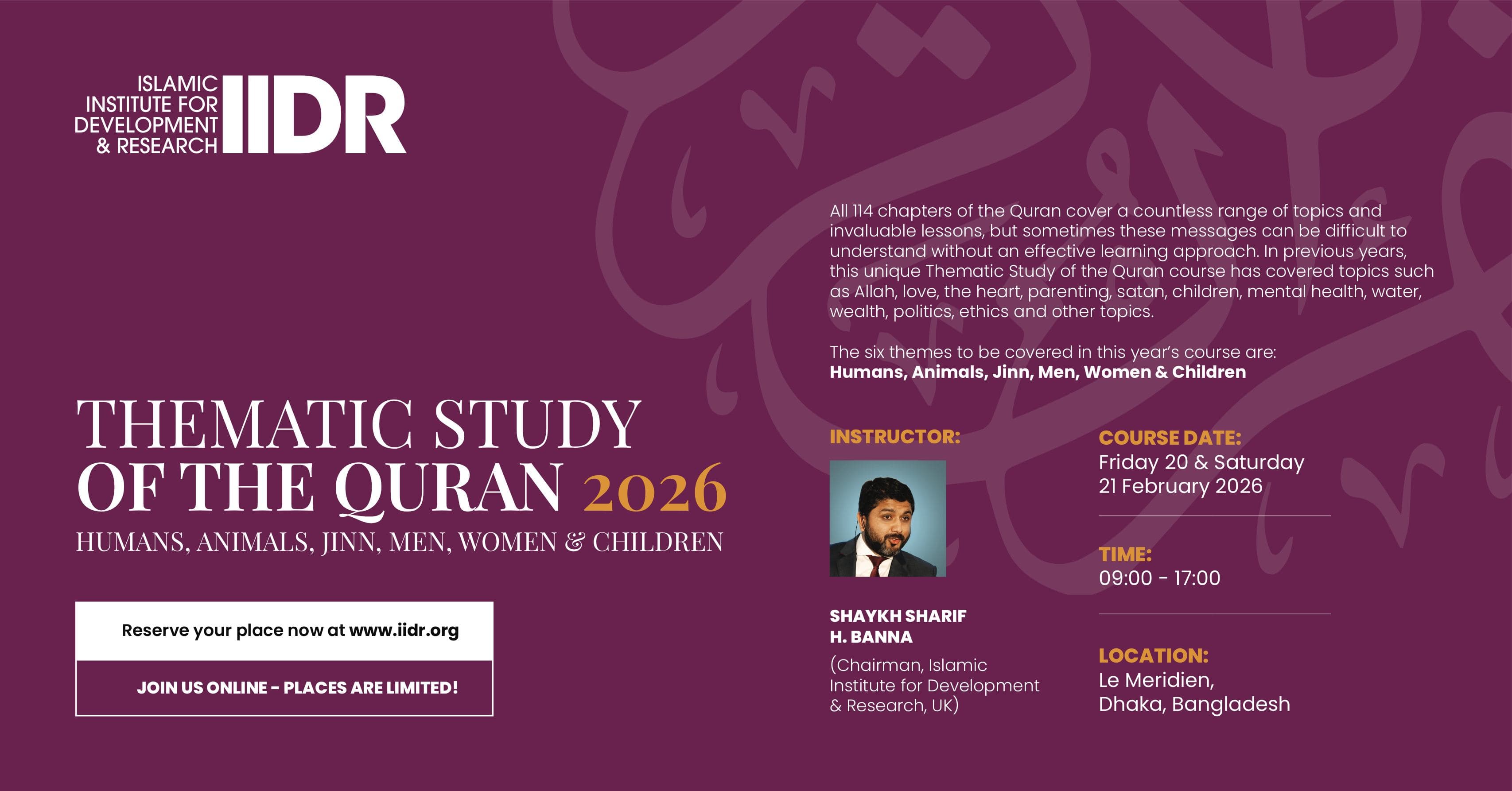 Thematic Study of the Quran 2026